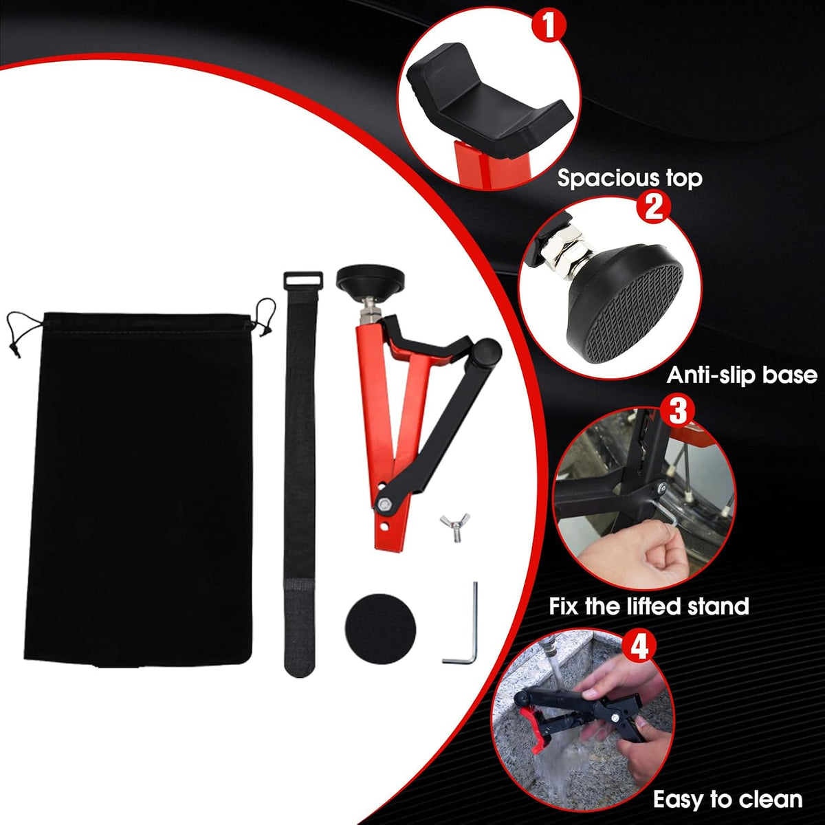 Motorcycle Stand Rear Wheel Stand Red