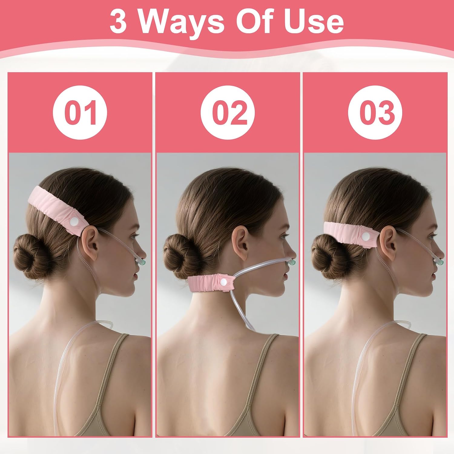 Nasal Cannula Strap Ear Protector for Oxygen Tubing,Elastic Cannula Holder