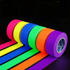 6-Pack 1in x 32.8ft Neon Gaffer Tape, Strong & Fluorescent Glow