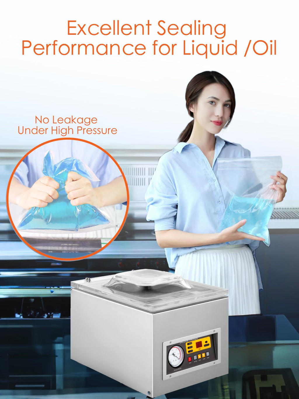 Professional Chamber Vacuum Sealer Automatic Control Seal Machine