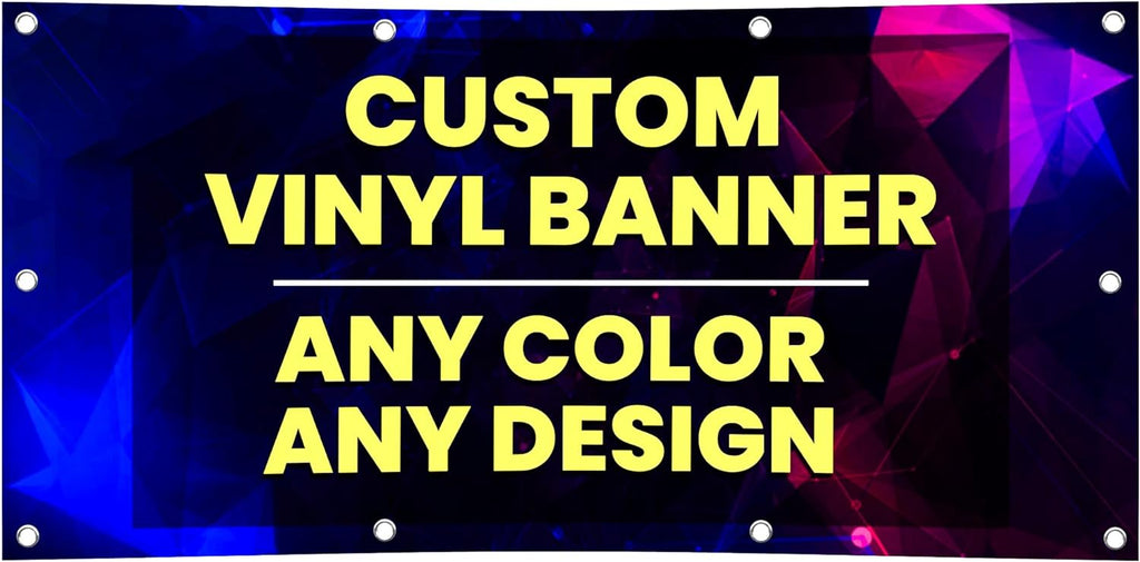 Personalized Custom Vinyl Banner Printing Indoor or Outdoor use Printed Business Event Birthday Party Large Custom