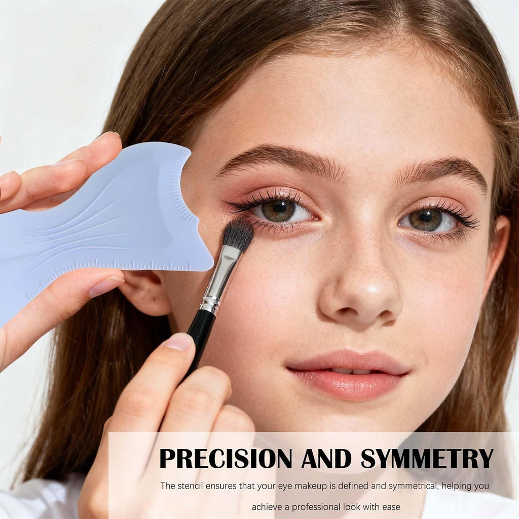 7-in-1 Silicone Eyeliner Stencil Tool for Defined Eye Makeup - Reusable Mascara Shield, Eyebrow Shaper, and Blush