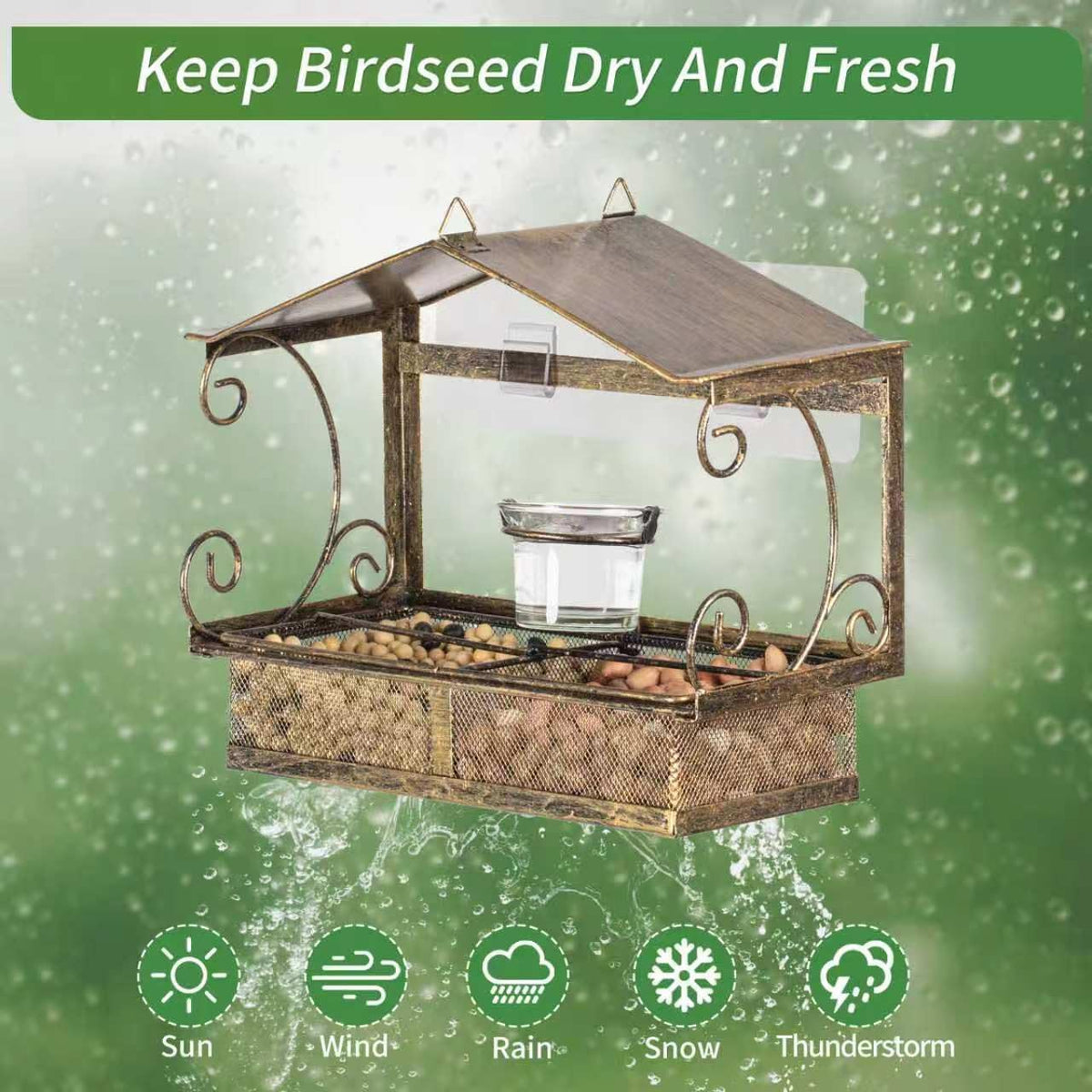 Window Bird Feeder for Outdoors