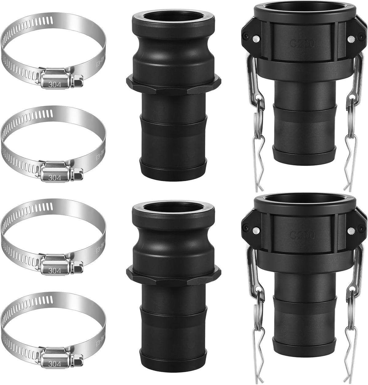 2 Set 2 Inch Camlock Fittings Type C&E