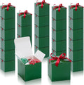 60 Pcs Small Gift Boxes, 3x3x3 in Kraft Paper Gift Box with Ribbons