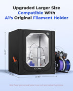 3D Printer Enclosure for Bambu Lab A1 / A1 Combo with LED