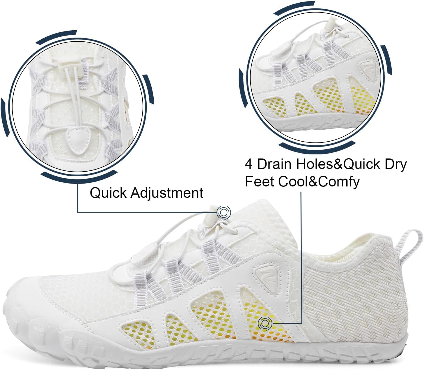 Swim Water Shoes for Women Men Quick Dry Barefoot Aqua Sneakers Shoe for Beach Hiking Diving Boating River Outdoor