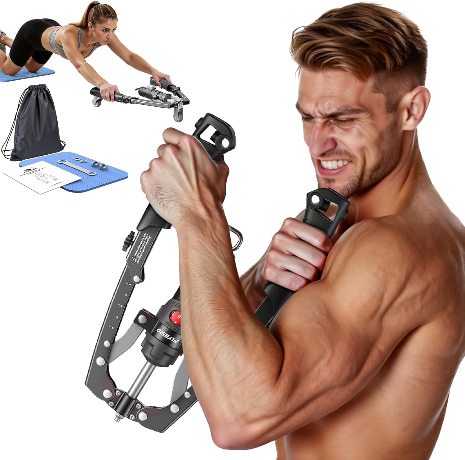 Twister Arm Trainer, Hydraulic Power Core Twister Chest Workout Equipment, Adjustable 22-440LBS Chest Trainer for