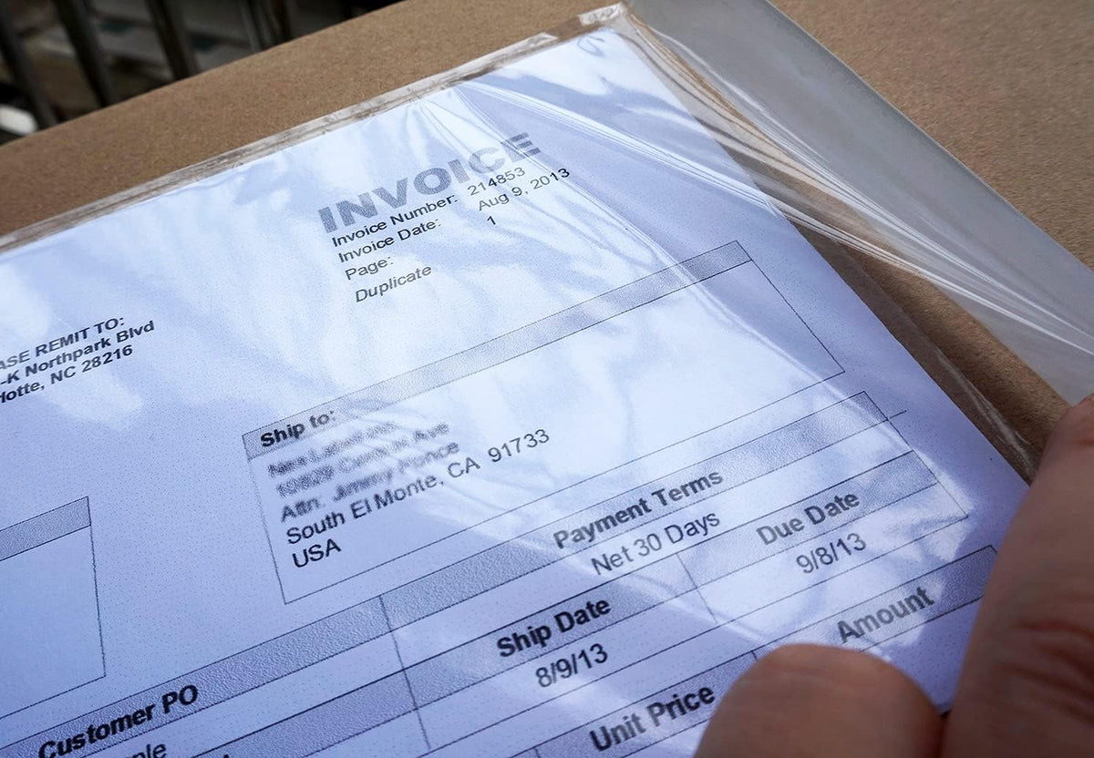 (300 Pcs) Premium 6''x10'' Packing List Envelope, Tailored Size for Letter-size Paper Folded in Half, Adhesive