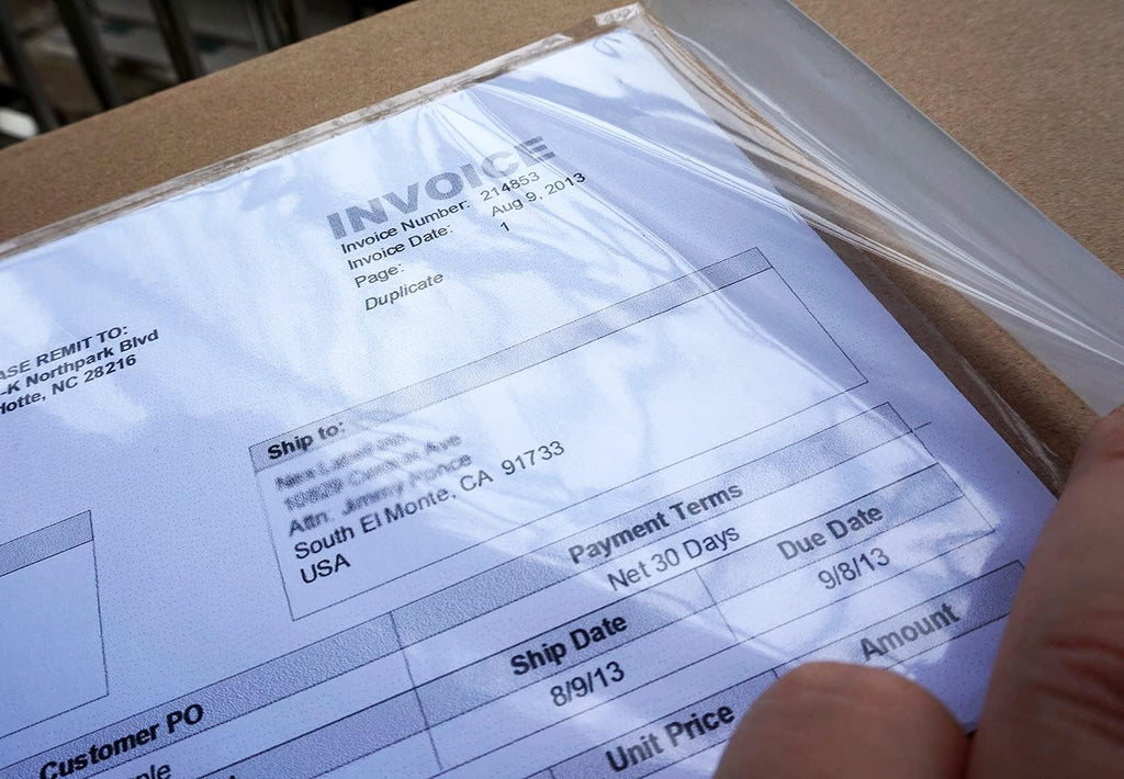 Premium 6''x10'' Packing List Envelope, Tailored Size for Letter-size Paper Folded in Half, Adhesive Shipping Label