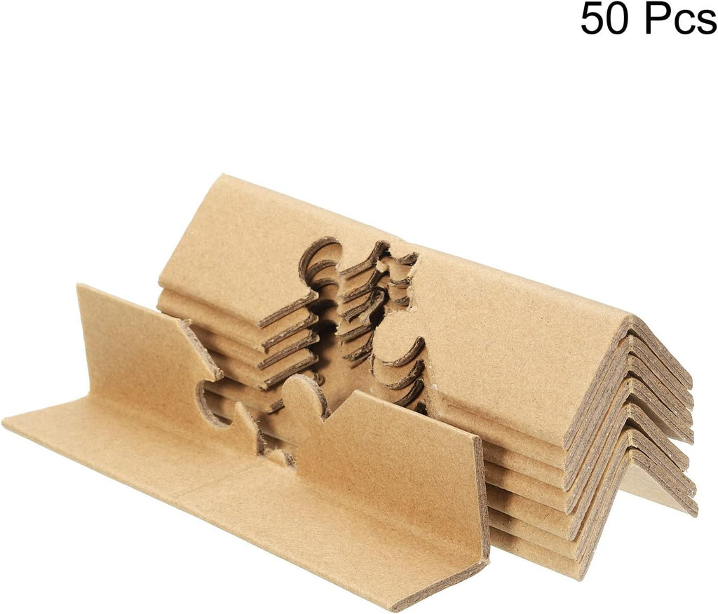 Adjustable Cardboard Corner Protector Package Frame Protectors 80x40mm Thick 4mm for Art, Packing, Shipping, Pack of 50