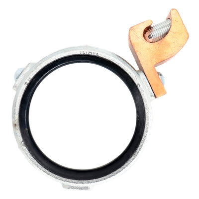 Crouse-Hinds HGLL8-30C Malleable Iron HGLL Threaded Grounding Bushing, Rigid IMC, Copper Lug, 4-14AWG, 3-Inch