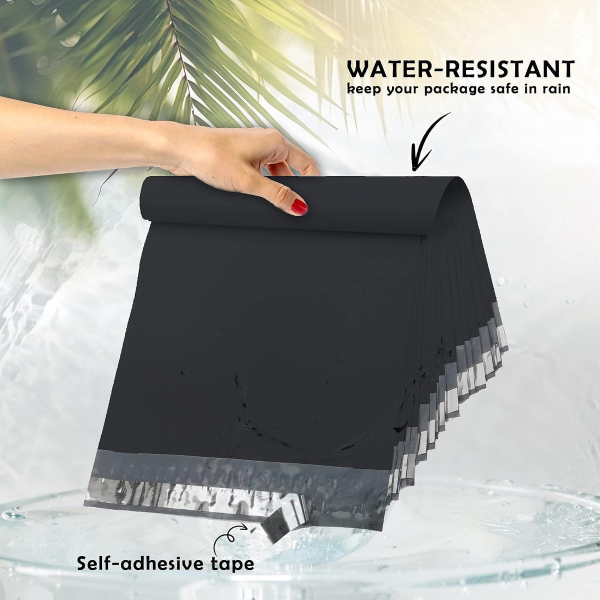 Poly Mailers 6x9 200 Pack Black Self-Seal Shipping Envelopes M1