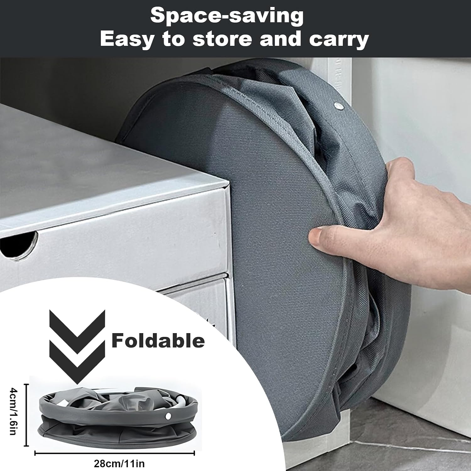 Cleaning Caddy with Handle, Cleaning Products Organiser, 17L Foldable Storage Basket, Cleaning Caddy Organiser