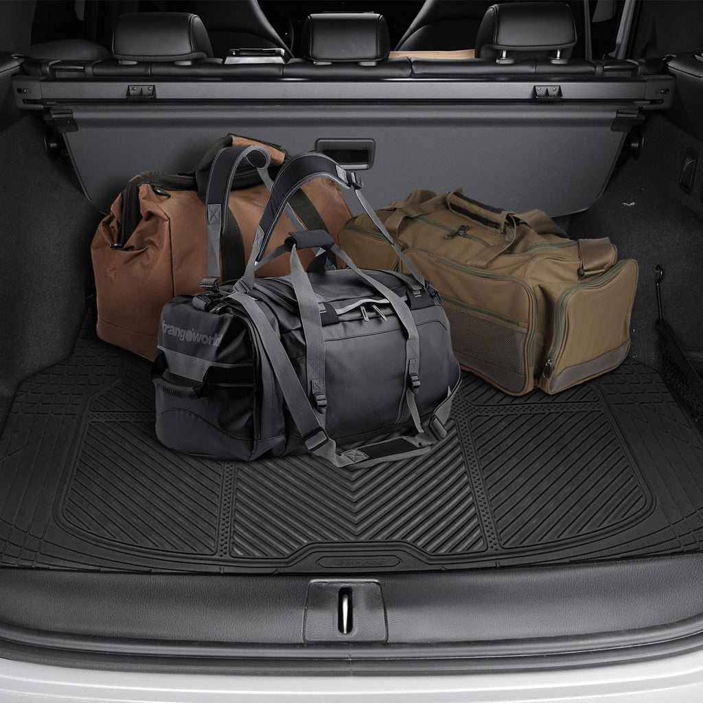 Heavy Duty Rubber Car Mats with Cargo Liner, Deep-Dish Car Floor Mats and Trunk Mat All Weather, Universal