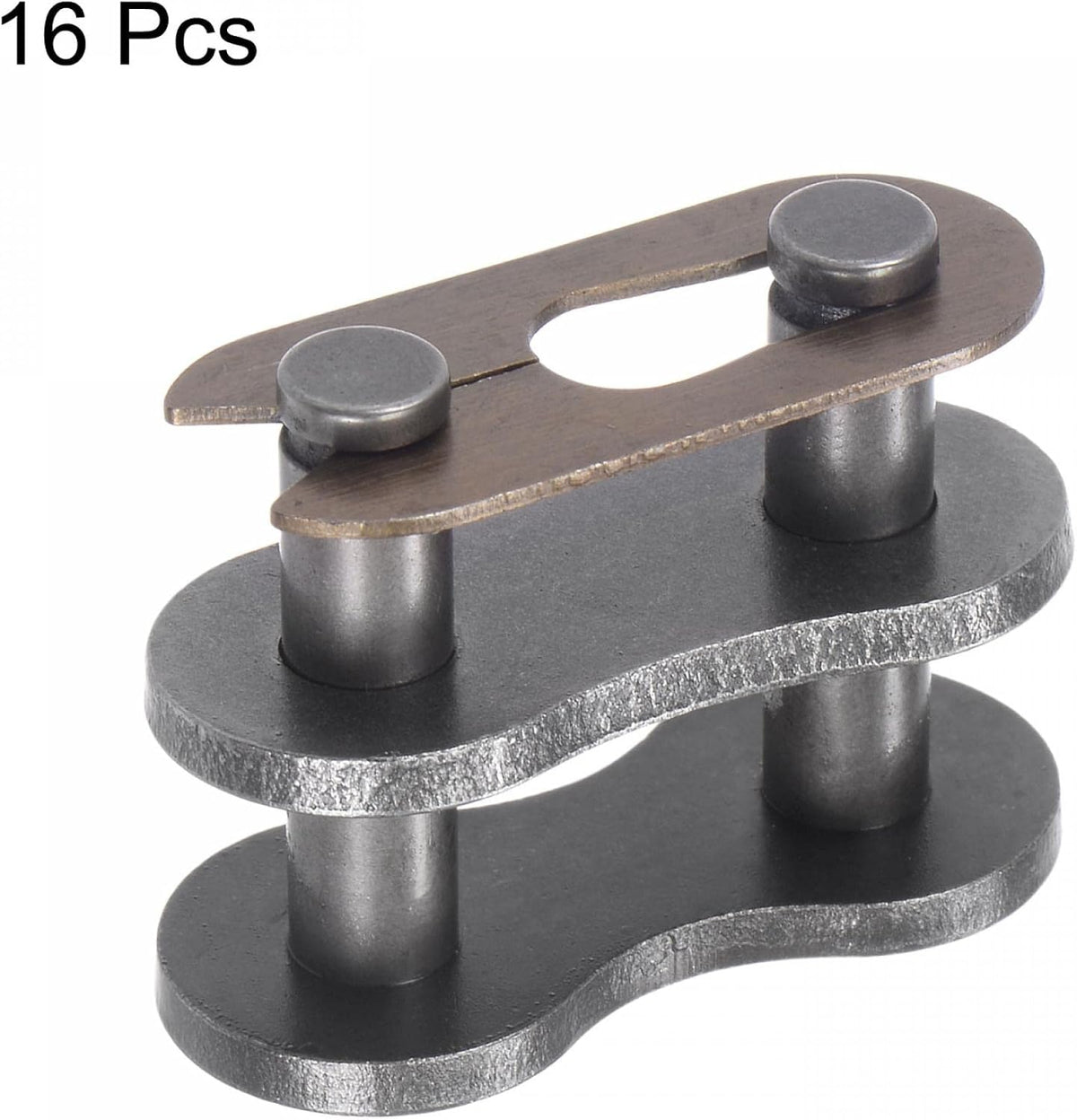 uxcell 16Pcs #60 Chain Master Connector Link Roller, 3/4" Pitch Carbon Steel, Standard Connecting Split Links for 12A Chain