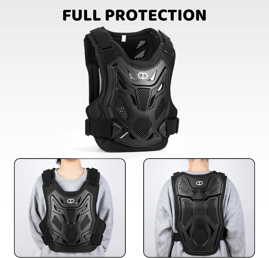 Kids Dirt Bike Gear - Youth Motorcycle Riding Protective Gear Motocross Armor Suit Chest Protector for Boys Girls