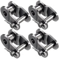 OIIKI 4PCS #60 Roller Chain Offset Link, Carbon Steel Half Link, Crank Link