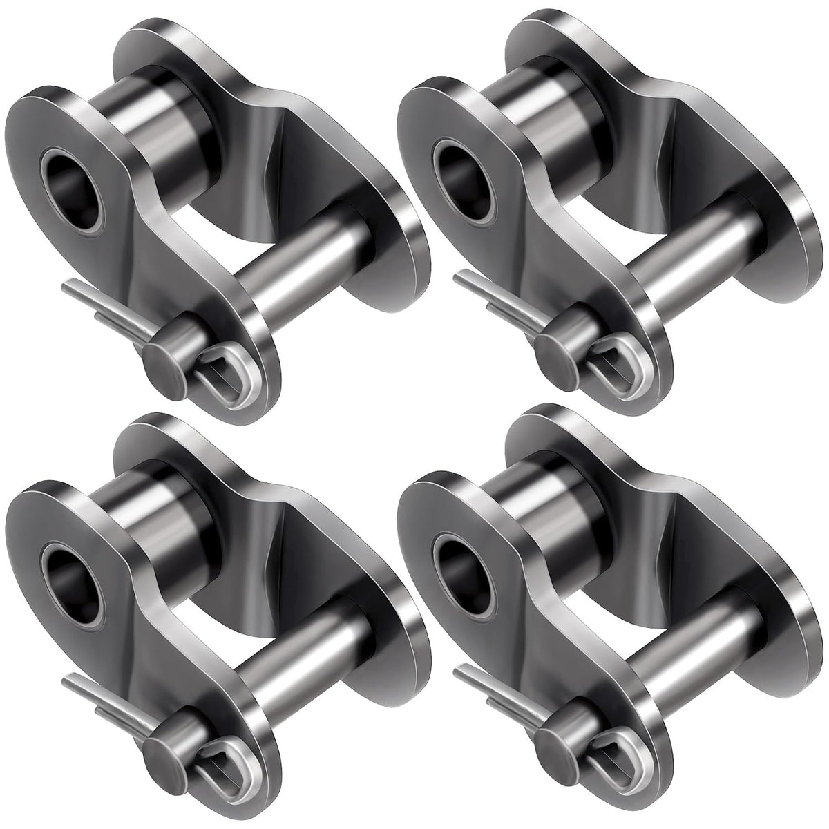 OIIKI 4PCS #60 Roller Chain Offset Link, Carbon Steel Half Link, Crank Link
