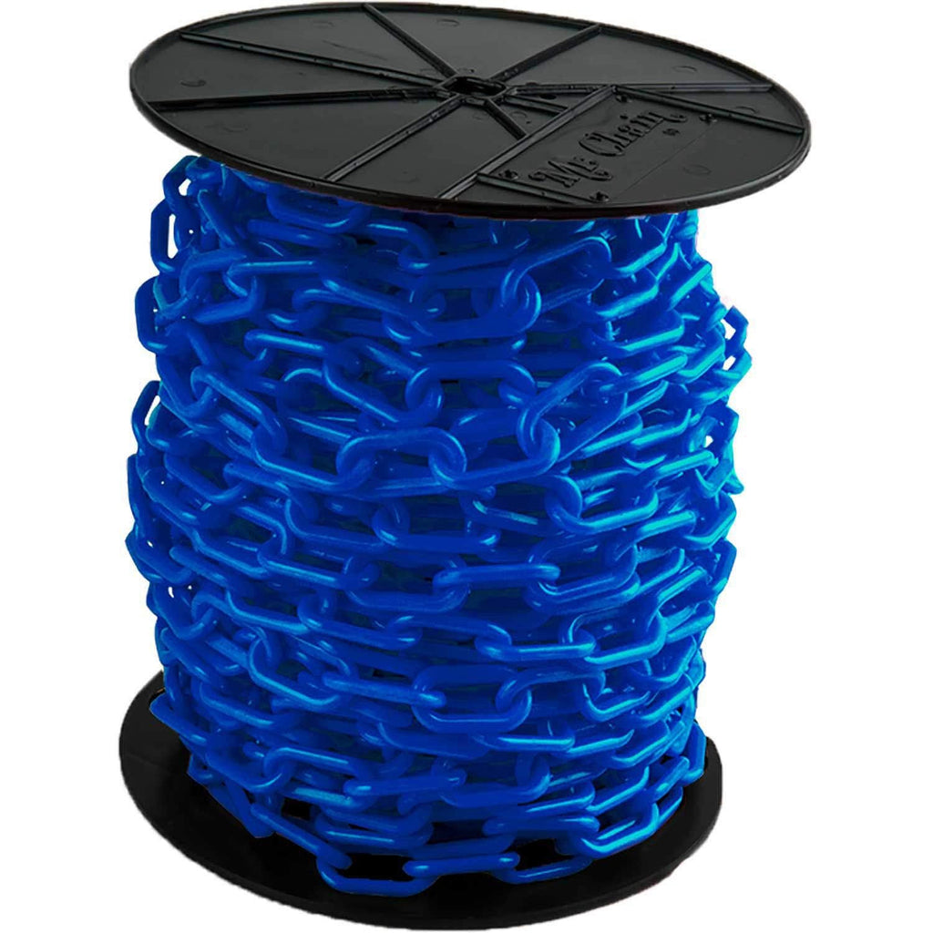 Mr. Chain Plastic Barrier Chain Reel, Blue, 125 ft Length (50106)