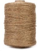 Natural Jute Twine, 500ft 2mm Brown Craft String Roll