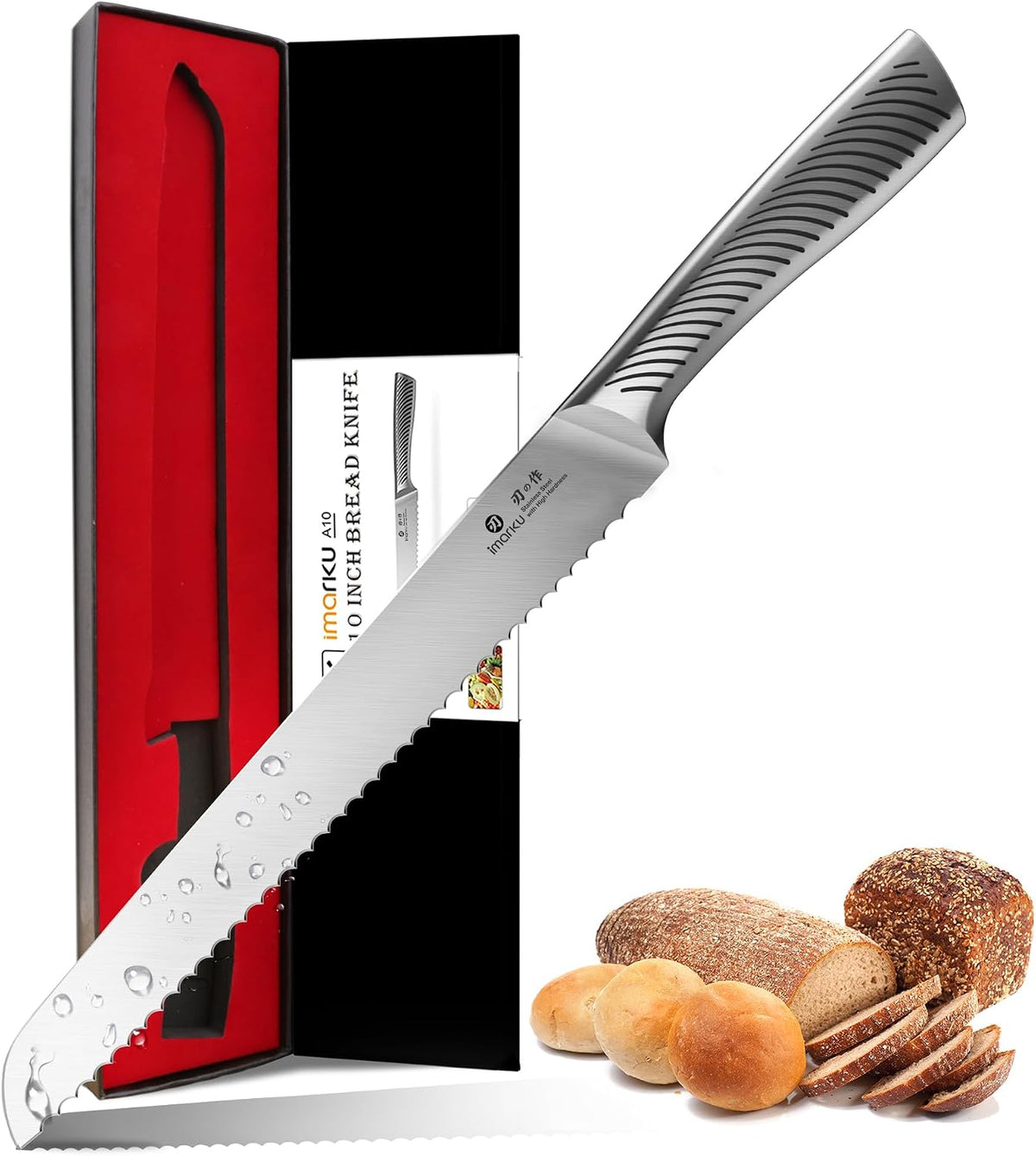 Bread Knife 10 Inch: Japanese High Carbon Stainless Steel