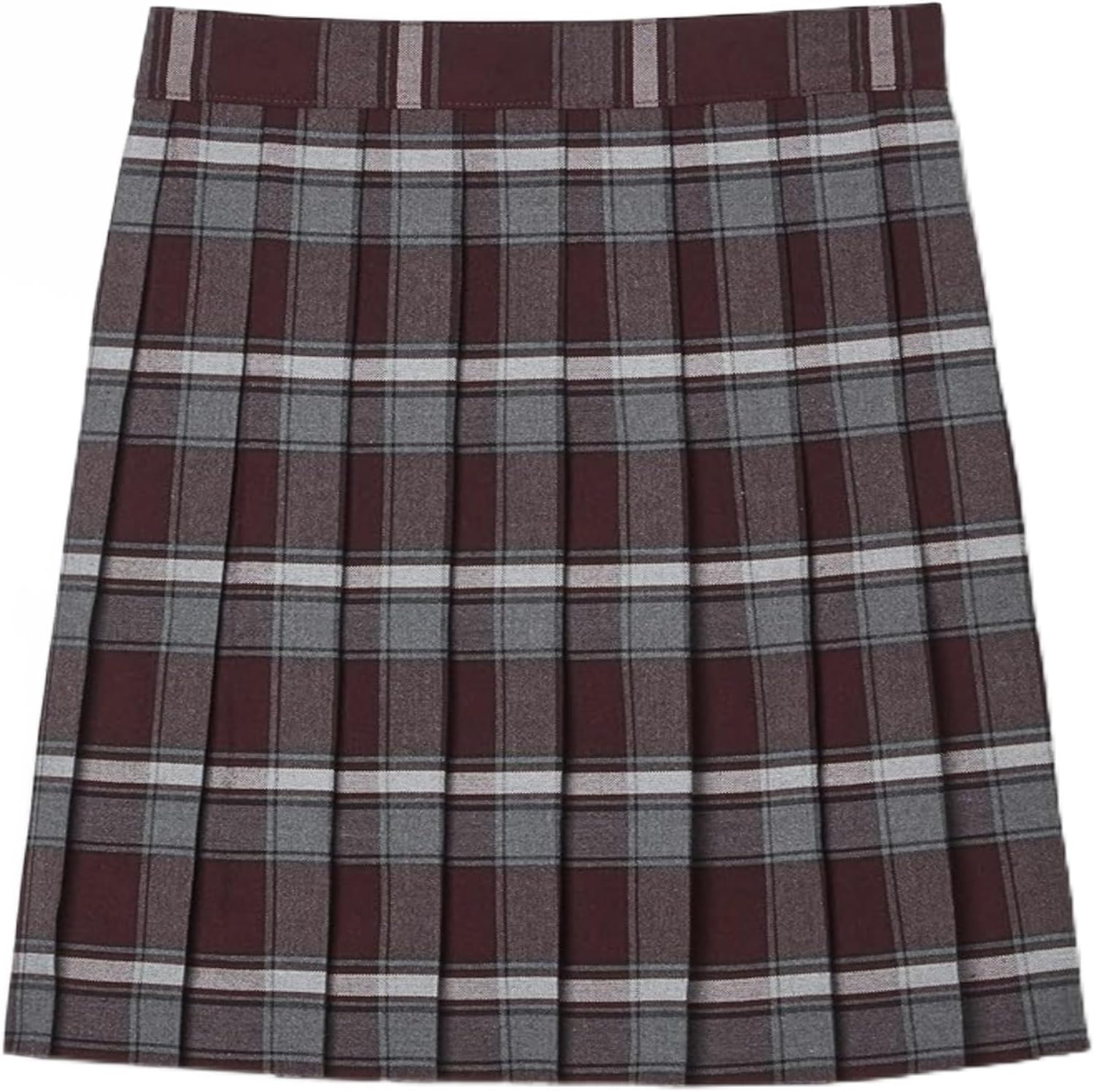 Frech Toast Below The Knee Pleated Skirt Burgundy Plaid Size 16