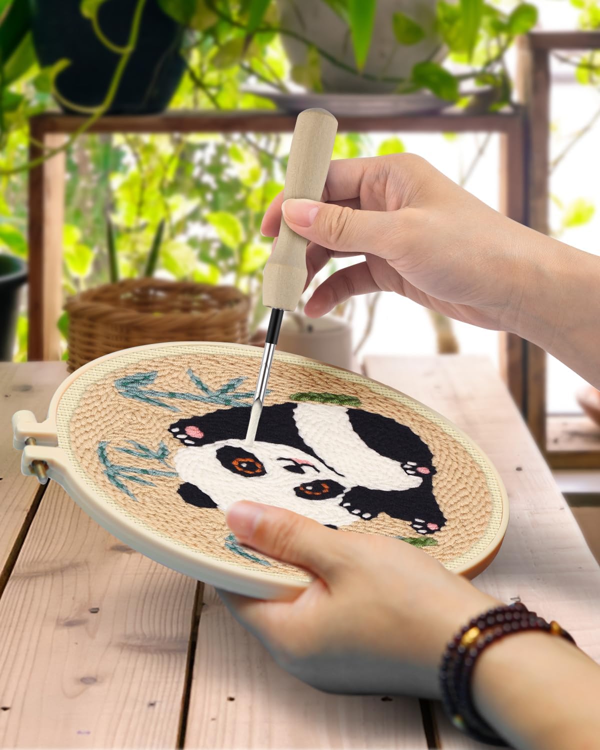 Punch Needle Kits, Panda Punch Embroidery Kits for Adults