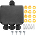 IP68 Outdoor 4-Way Electrical Junction Box, Underground Cable Connector 1Pc