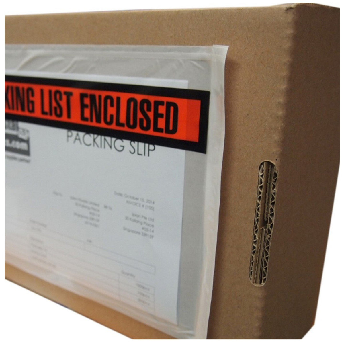 Packing List Envelopes, Adhesive Invoice Enclosed Pouches for Secure Document Attachment, 4.5 x 5.5 in (500 Pack)