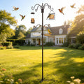 83" Bird Feeding Station Kit with Multiple Hooks, Heavy Duty Metal Bird Feeding Station with Seed Tray & Mesh Basket