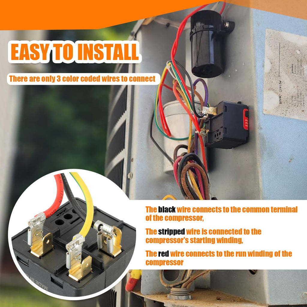 HUAREW CSR-U1 Hard Start Capacitor Kit