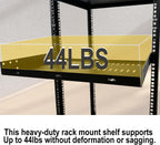 1U Universal Cantilever Vented Rack Shelf 10 inch Deep 2 PCS