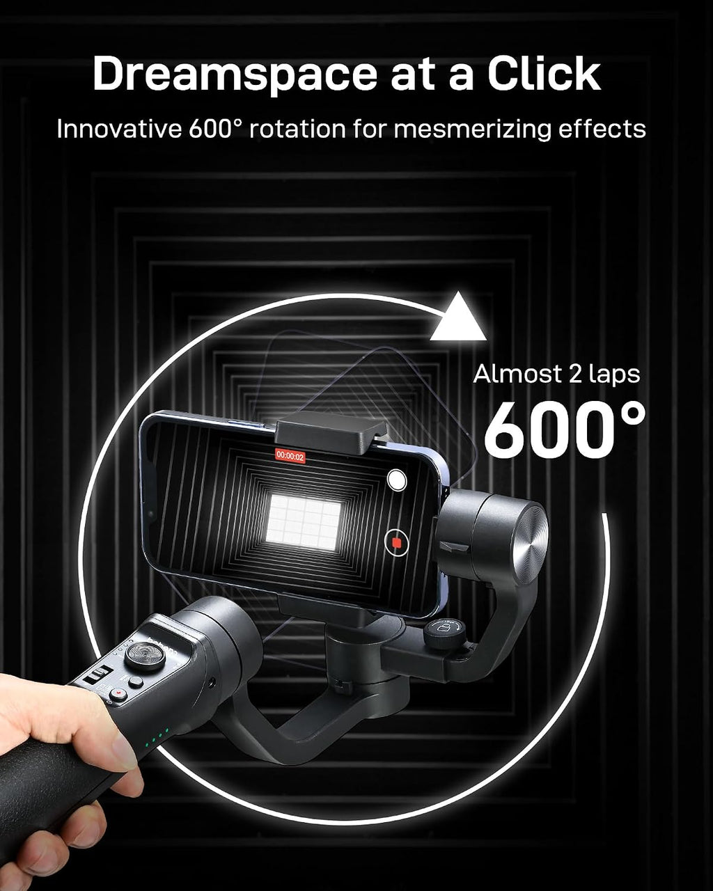 iSteady Mobile Plus Phone Gimbal with 600° Inception Rotation | iSteady 6.0 Anti-Shake, 600° Rotation, Hohem Joy App