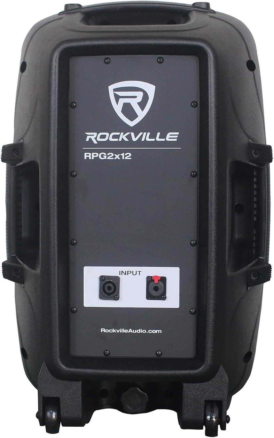 RPG2X12 Bundle: (2) 12-inch 1400W Passive DJ PA Speakers with Stands and Microphones, 8 Channel 1400W Powered Mixer