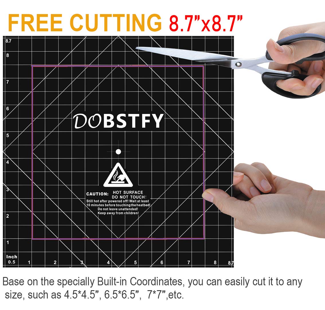 3D Printing Build Surface,with Premium Adhesive 3D Printer Heat Bed Platform Sticker Sheet,for Ender 3/Ender 3