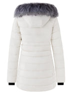 Women's Insulated Parka Coat Winter Jacket Beige S