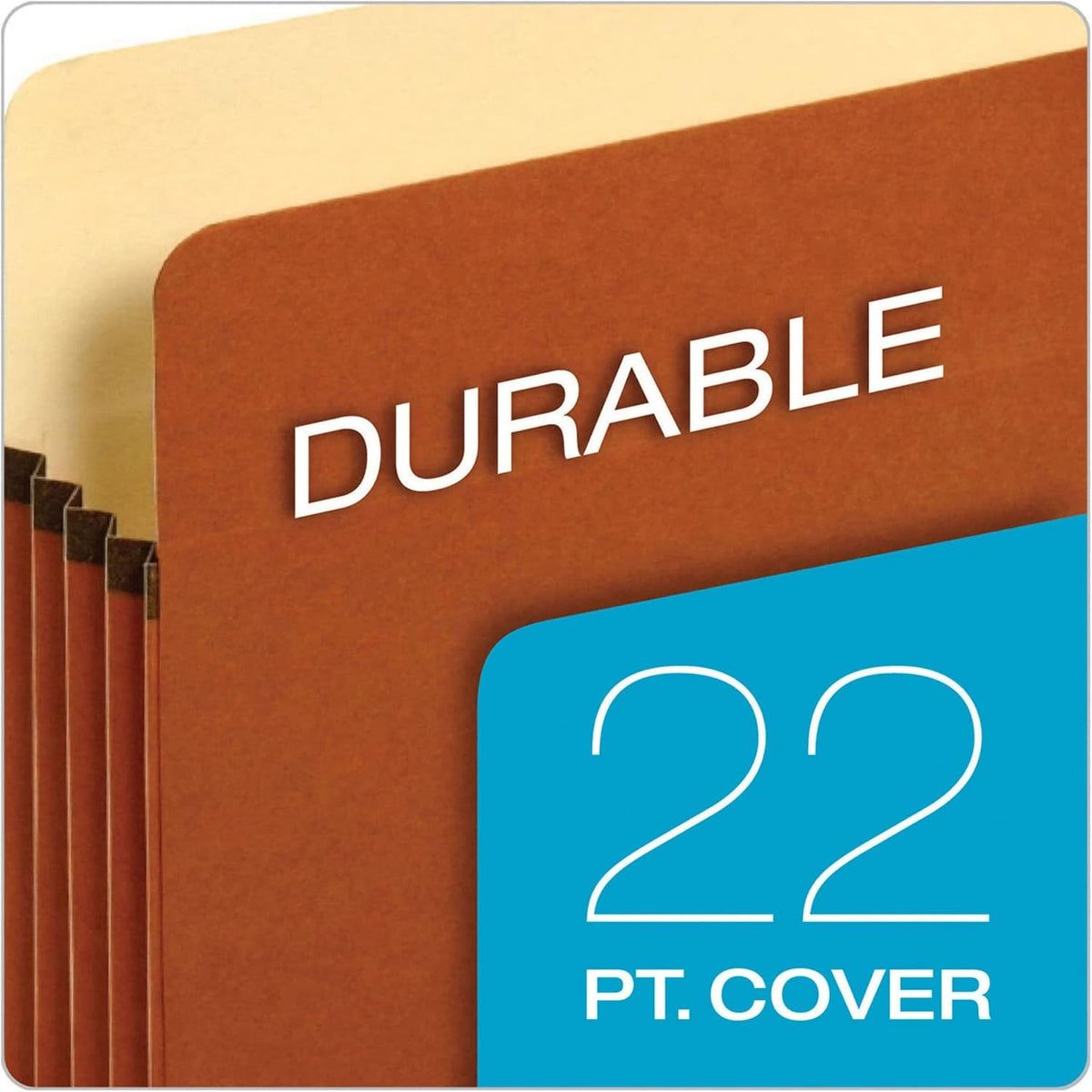Expanding File Pockets, Letter Size, 5.25" Expansion, Reinforced with DuPont Tyvek Material, Redrope, 10 per Box