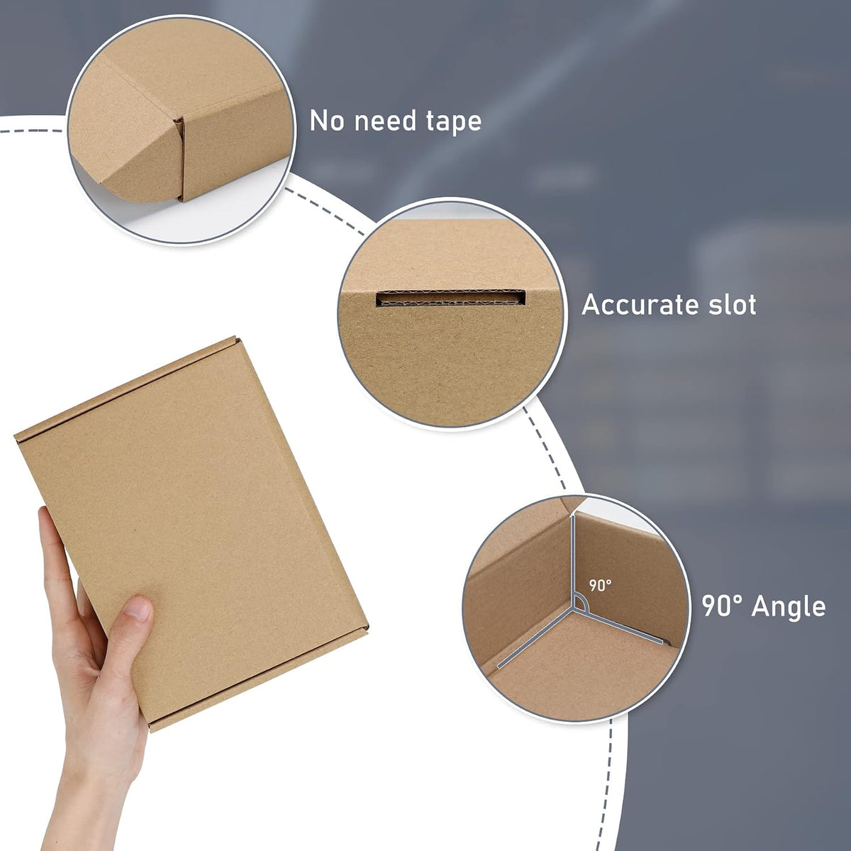 25Pack 8 x 6 x 2 Inch Shipping Boxes, Small Corrugated Cardboard Box, Packaging Boxes for Gift Wrapping, Mailer