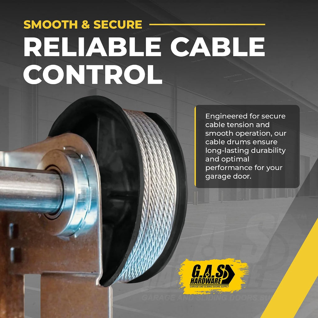 Garage Door Cable Drums Hardware Parts for Doors up to 12' Feet Door, Large Lift - Heavy Duty Long Lasting Drum for