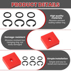 RJLCTH 10 Pcs 3/8 Inch Impact Wrench Retainer Ring Kit with O-Ring & Clip