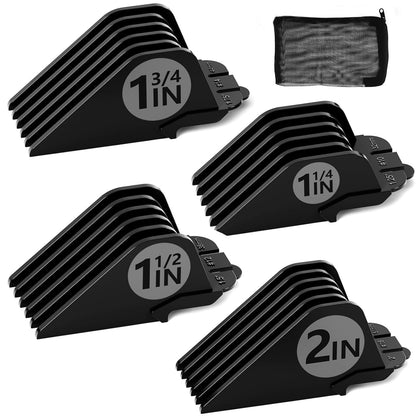 Clipper Guards Set 10 12 14 16 Compatible with Wahl Clippers, 4pcs Extra Long Clipper Guides Replacement - 2", 1.75"