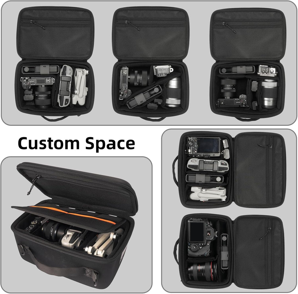 Hard Shell Camera Case Small, Shockproof Waterproof Camera Carrying Bag, Protective Photography Bag for
