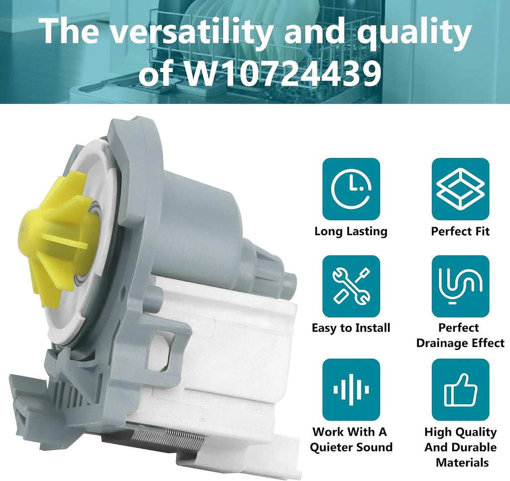 W10724439 W10876537 W10348269 Dishwasher Drain Pump for Whirl-pool