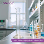 Labvida 4PCS 100ml Graduated Cylinders, 3.3 Borosilicate Glass, LVE005