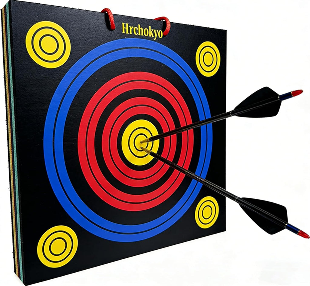 Archery Target - 20" XPE Foam Square Target for Recurve & Compound Bows, Suggestion 15–25lbs Bows, Portable Backyard