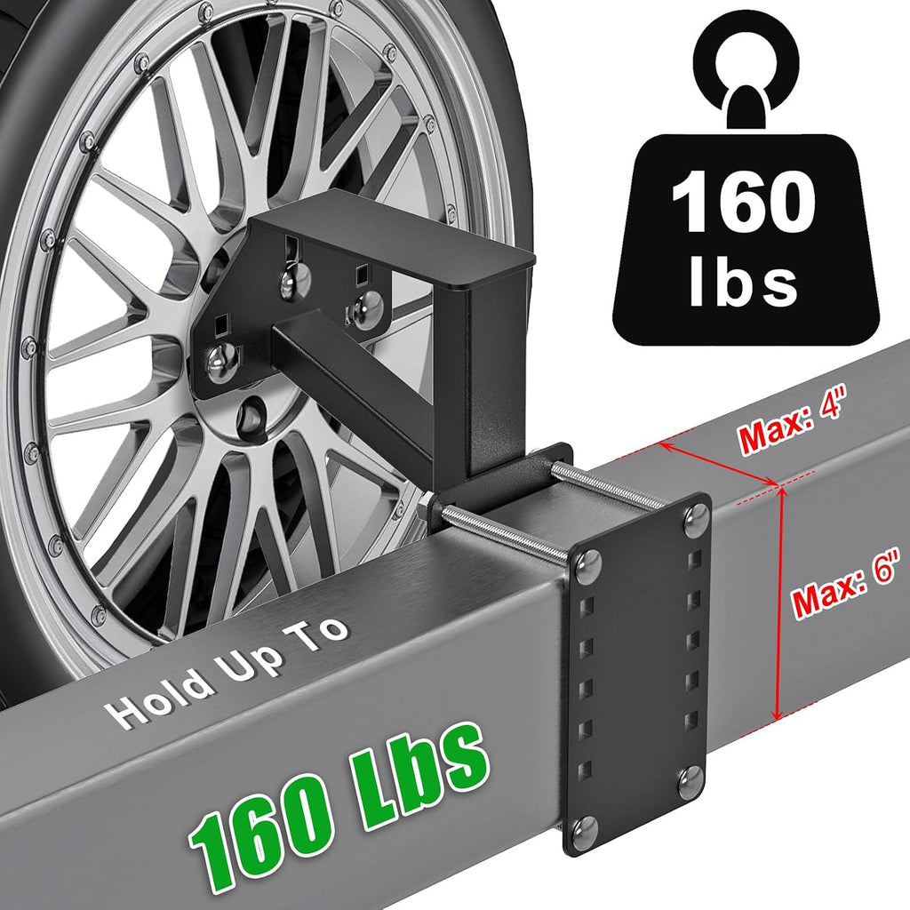 Heavy Duty Spare Tire Carrier Mount Trailer RV Camper Tire Holder