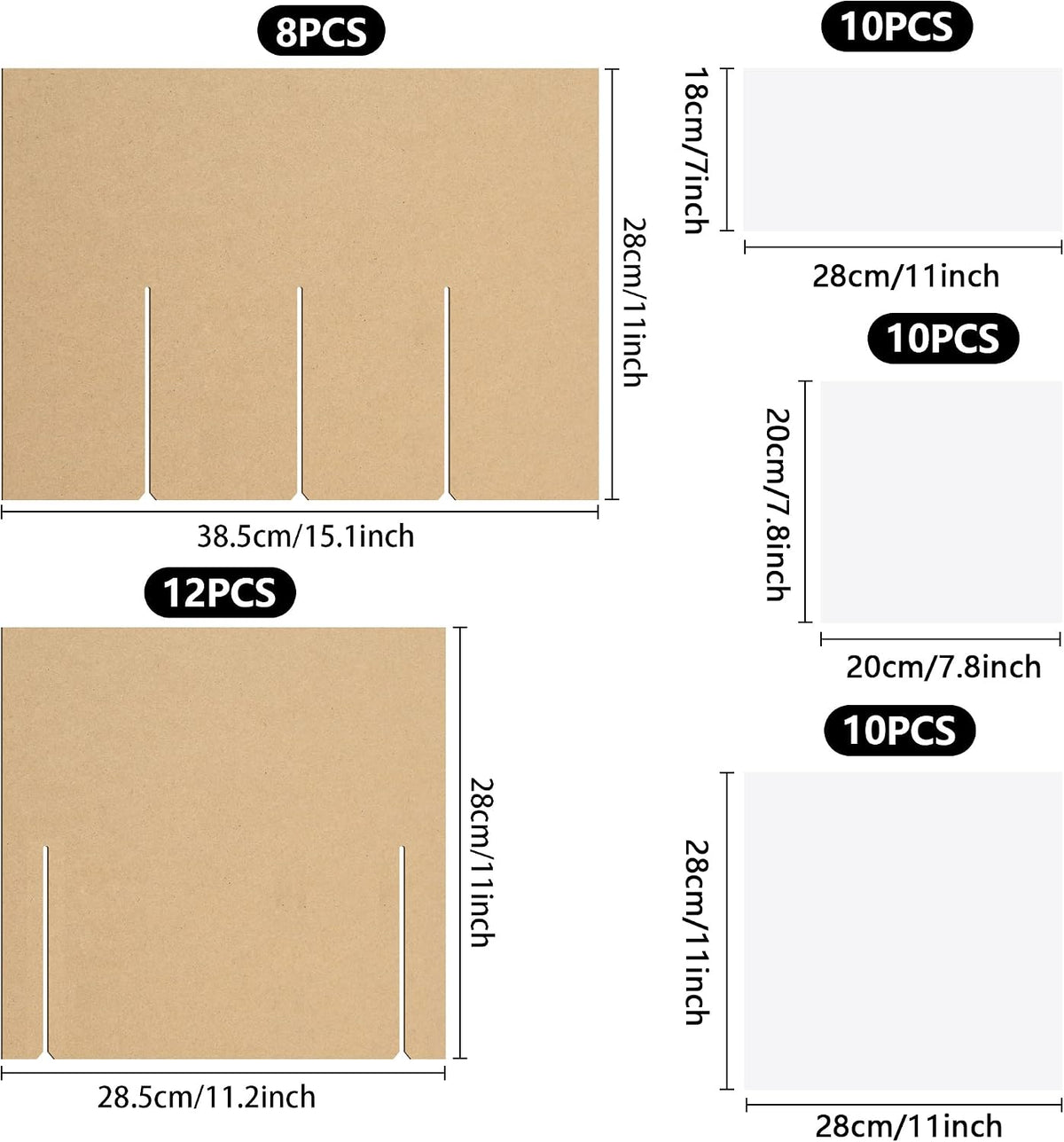 4 Sets Dish Packing Kit,Glass Dividers for Moving Boxes,Kitchen Dish Pack Kit with 30 pcs Foam Pouches Fits in