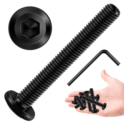 20Pcs M6 x 50mm M6 Screws Flat Head Socket Cap Screw Bolts Furniture Bolts, Allen Socket Drive M6, 304 Stainless Steel, Black Oxide M6x1.0 by Marysino