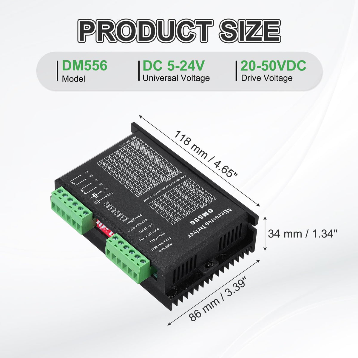 MECCANIXITY 4Pcs CNC Stepper Motor Driver, CNC Controller DM556 Single Axes